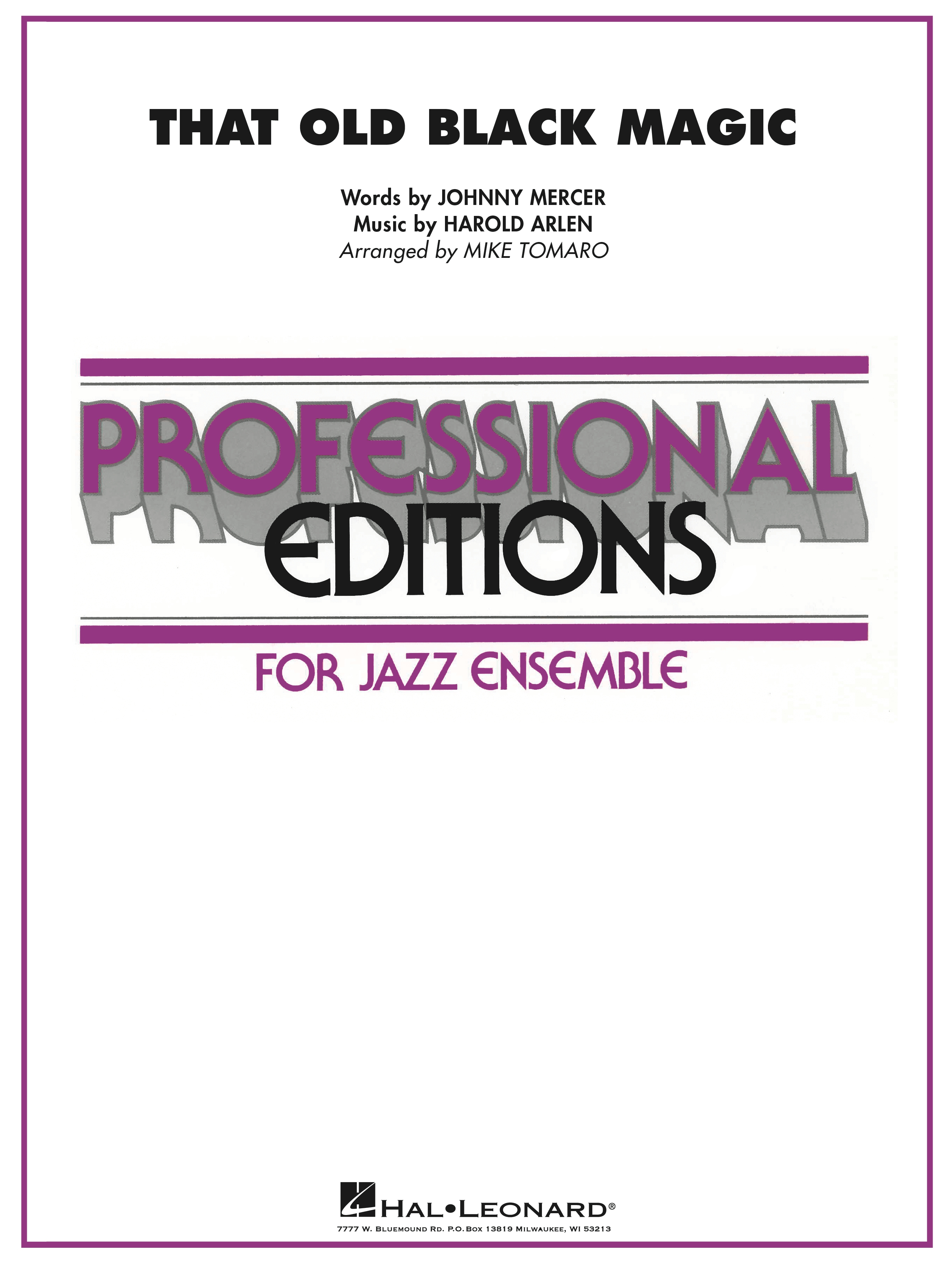 That Old Black Magic jazz sheet music cover