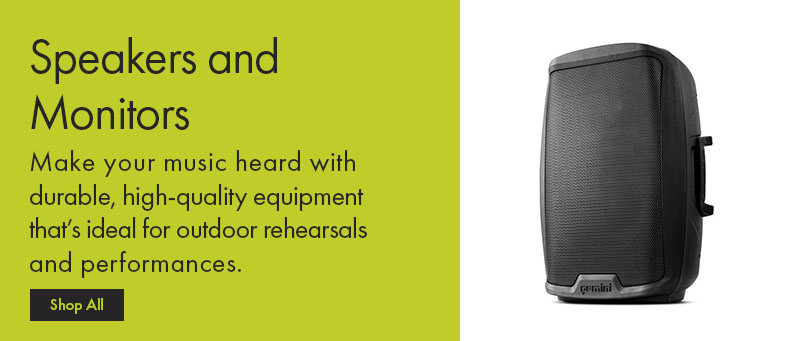 Shop speakers and monitors and make your music heard with durable, high-quality equipment ideal for the outdoors.