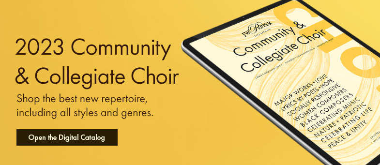 Shop the best new repertoire for community and collegiate choirs, including all styels and genres.