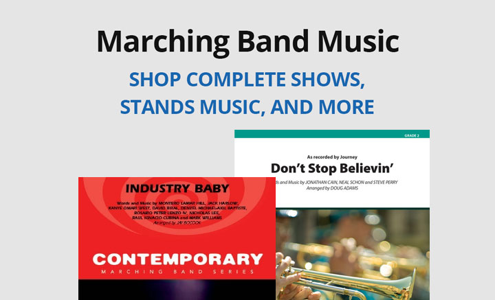 Shop marching band music, stands music, and more.